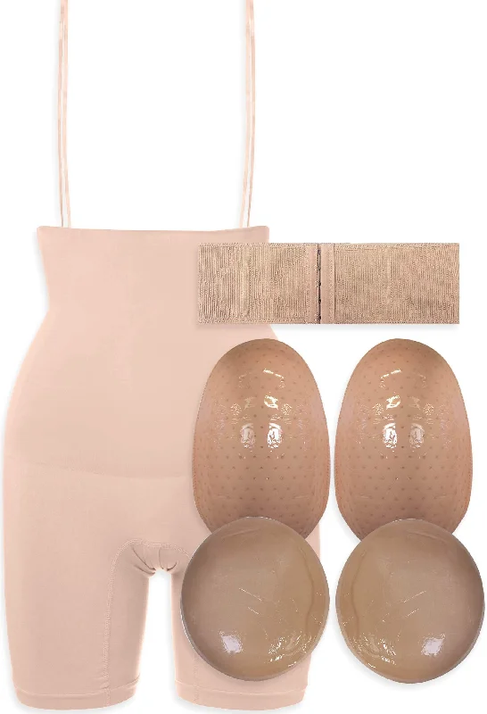 Womens corset that doesn't roll -Ultimate Va-Va-Voom Hourglass Padded Hip + Booty Shaper Pack