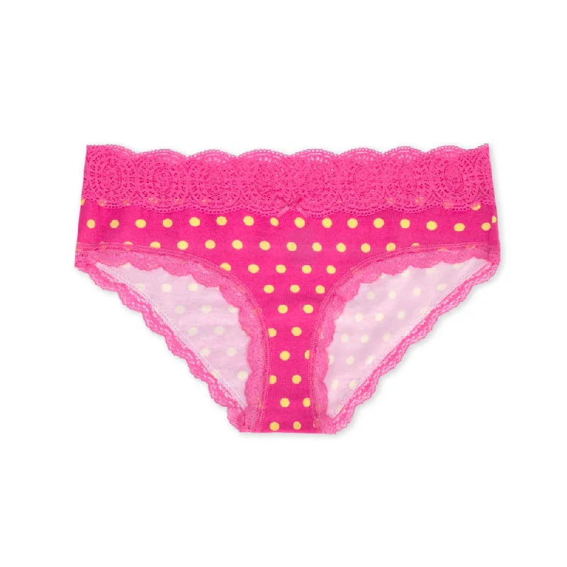 Pink with Yellow Polka Dots