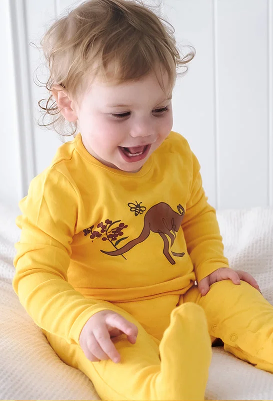 Womens corset how to wear -Baby Snap Button Sleepsuit with Booties - 100% Organic Cotton - Yellow Kangaroo Womens corset how to wear -Baby Snap Button Sleepsuit with Booties - 100% Organic Cotton - Yellow Kangaroo