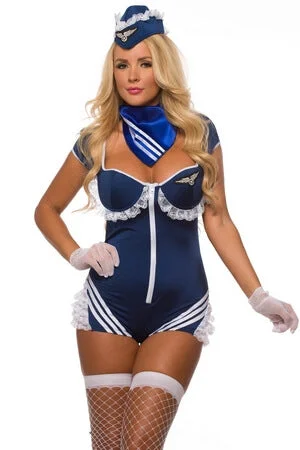 Midi sexy dress for women sophisticated -Airline Stewardess Costume