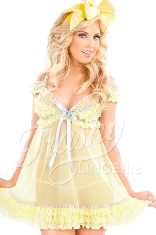 Sexy dress that is comfortable -Babycakes Babydoll with Swags