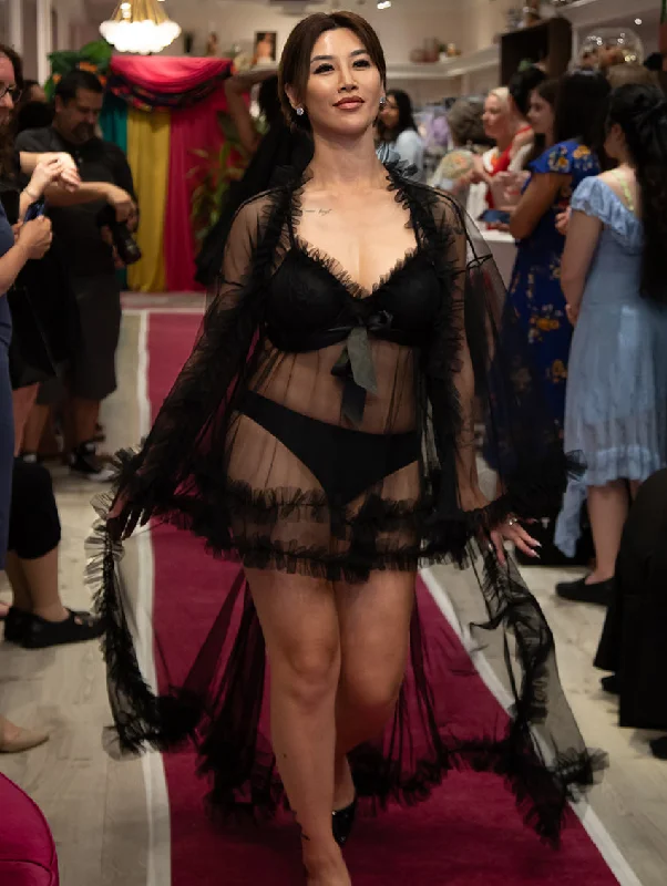 Sexy dress to impress -Jezebel Veil Tulle Ruffle Babydoll