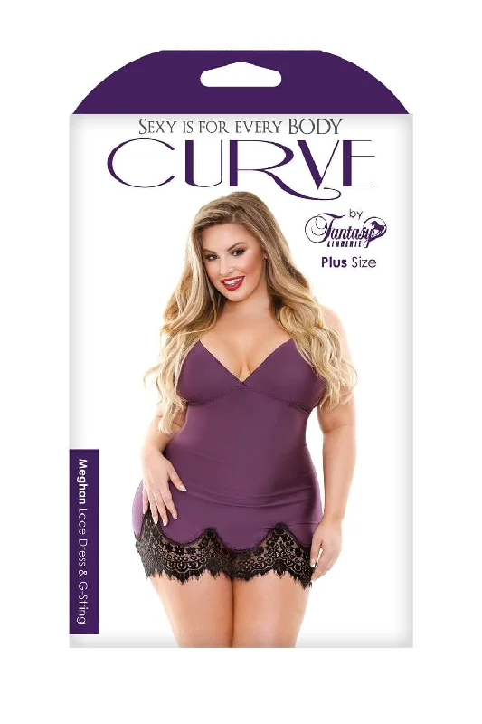 Lace sexy dress for women elegant -Meghan Chemise & G-String - 1x2x