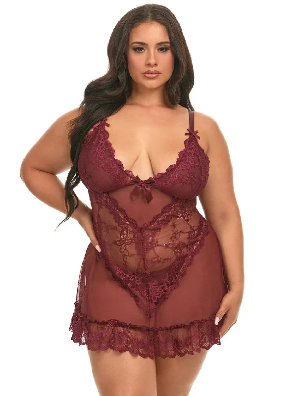 One shoulder sexy dress for women unique -Oh La La Cheri Valentine Babydoll